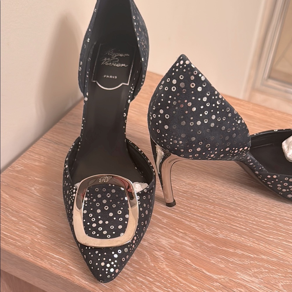 Roger Vivier Navy blue and Silver Women's Shoes